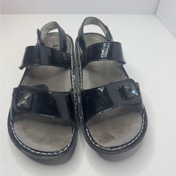 Alegria VER-101 Black Leather Sandals Size EU38 - Picture 1 of 11